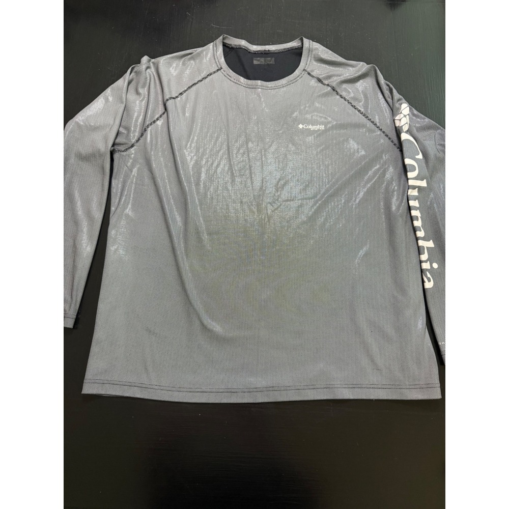 Columbia PFG Mens Grey Omni-Shade Long Sleeve Fishing Performance Shirt XL/XXL